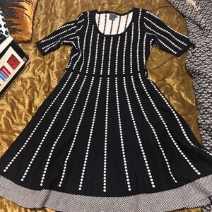 Gabby Skye Black & White Polka Dot Dress - Super Cute & Comfortable
